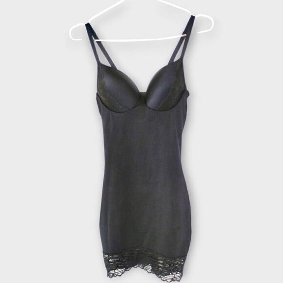 Spanx Assets Sz Small‎ Black Slip Shaper Padded Support Bra Womens Shapewear - Picture 10 of 10